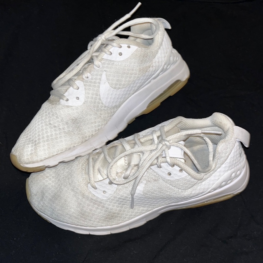 White Nike Air Running Shoes